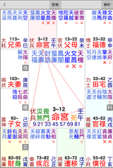 中宫显示宫位细节